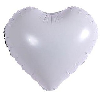Beyaz Kalp Balon