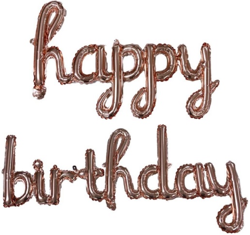 Happy Birthday Rose Gold